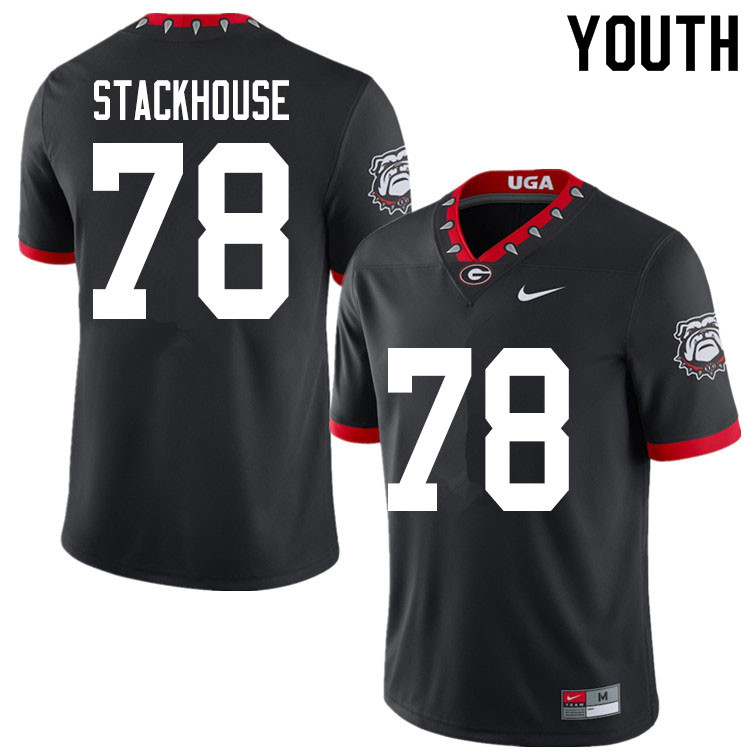 2020 Youth #78 Nazir Stackhouse Georgia Bulldogs Mascot 100th Anniversary College Football Jerseys S
